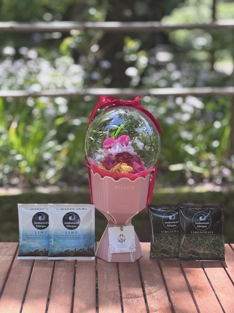 2026母の日フラワーバルーン＋オーガニック珈琲（4袋）