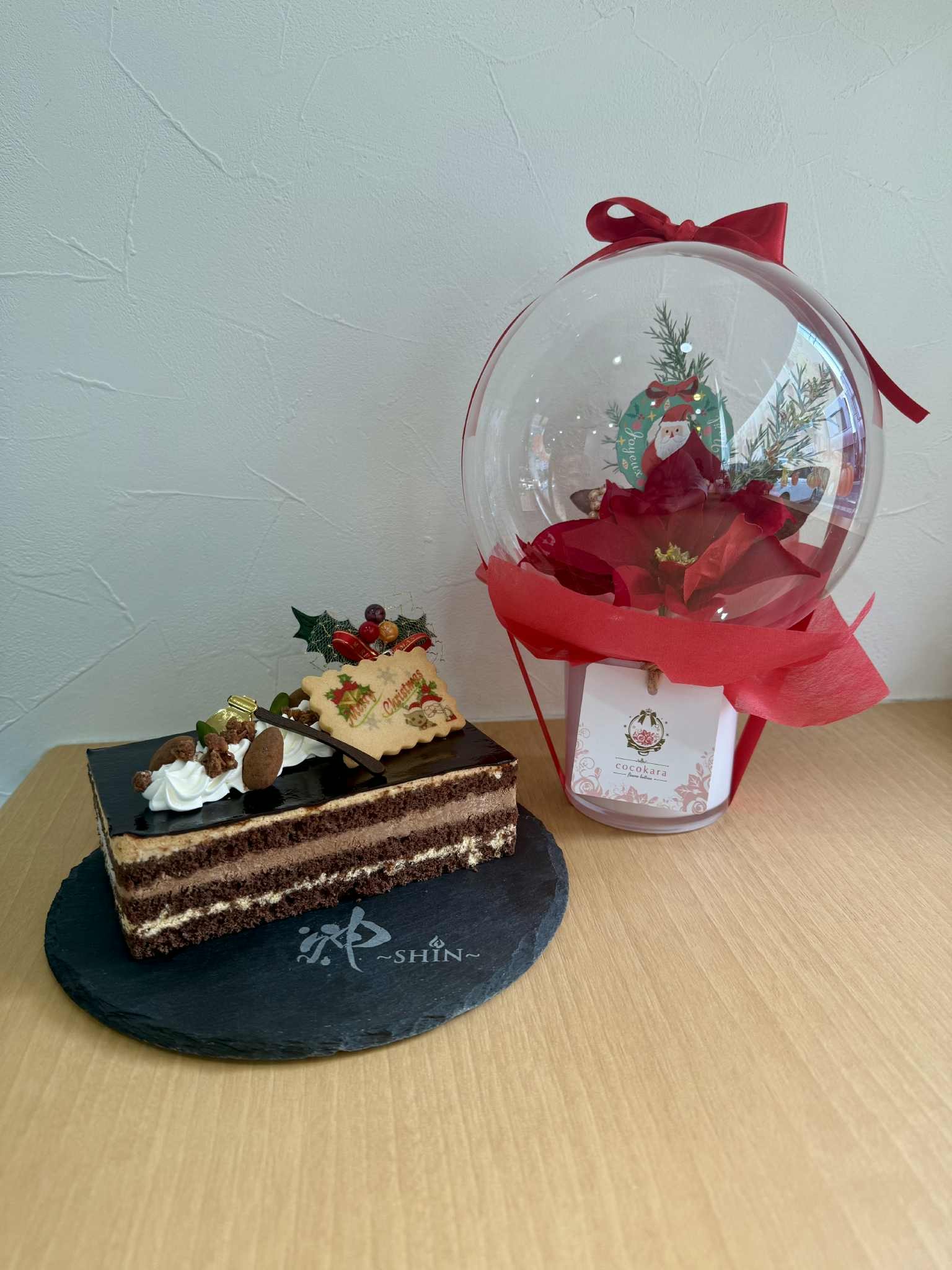 フラワーバルーンとクリスマスケーキのコラボ企画③