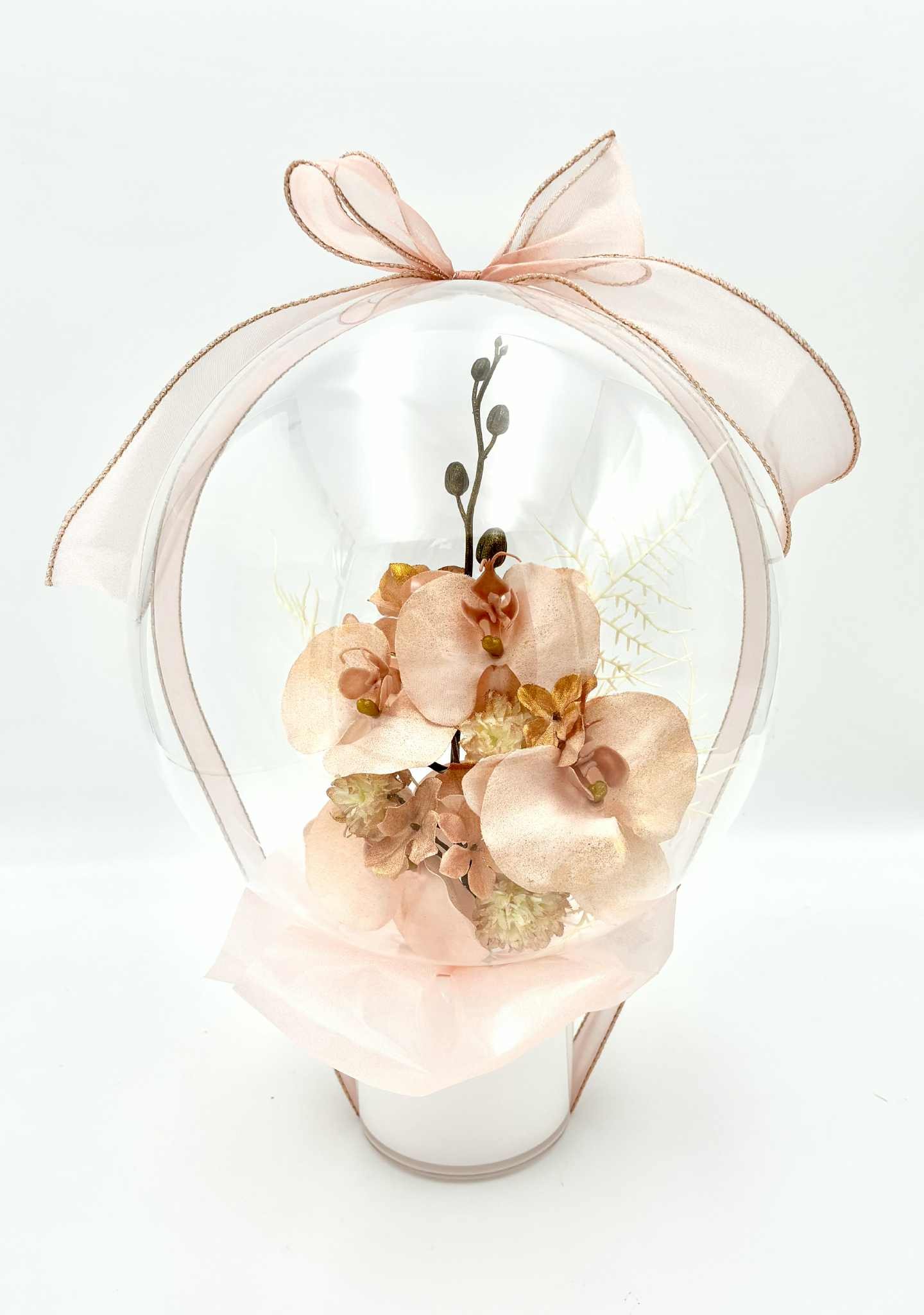 New【開店開業・周年向き】胡蝶蘭アレンジ（ライトピンク）ポットタイプ　ゴールドリボン